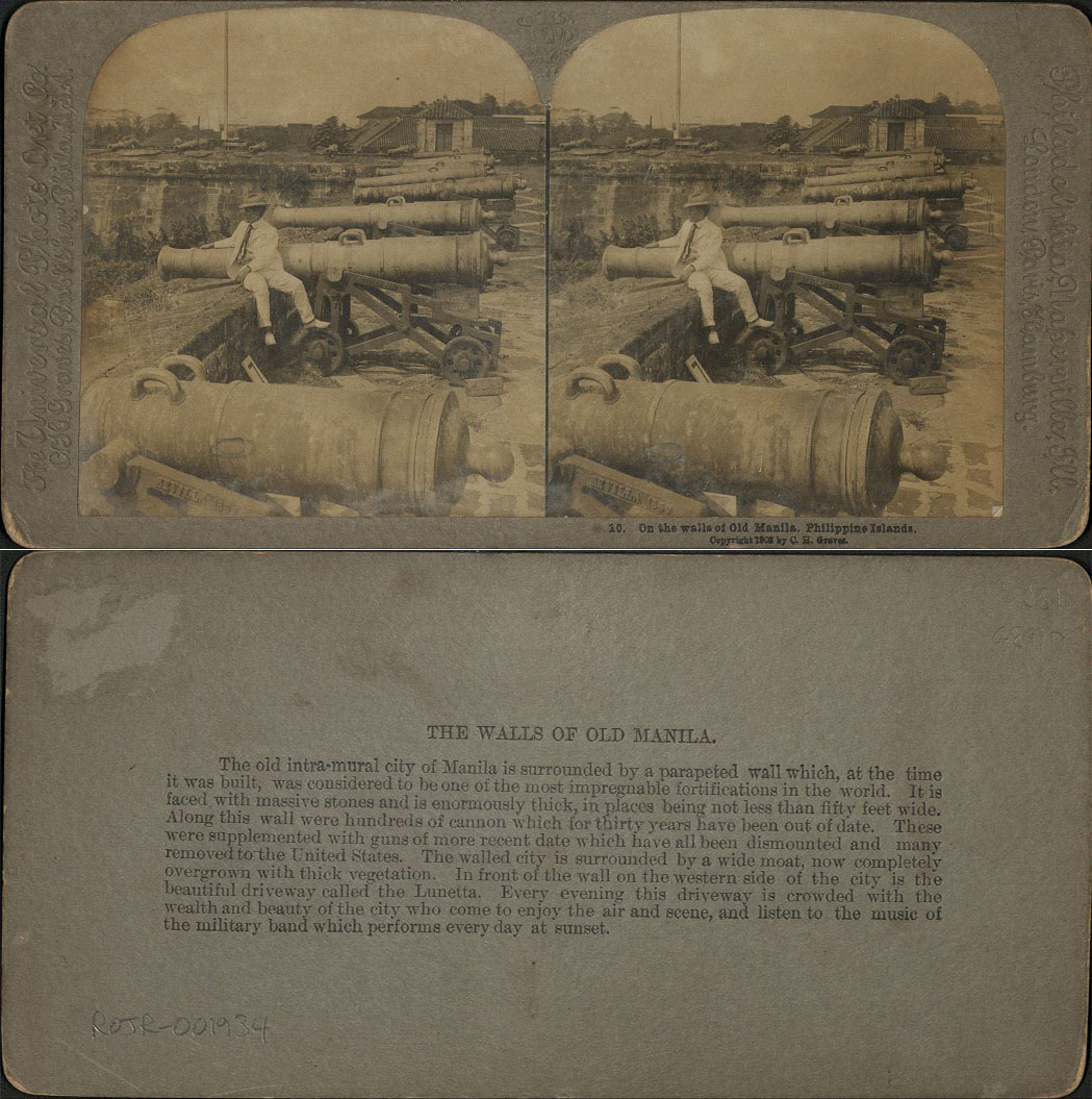 On the walls of Old Manila, Philippine Island.